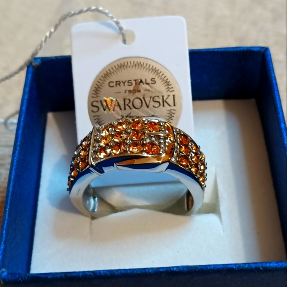 Swarovski Jewelry - Swarovski Crystal Buckle Design Ring